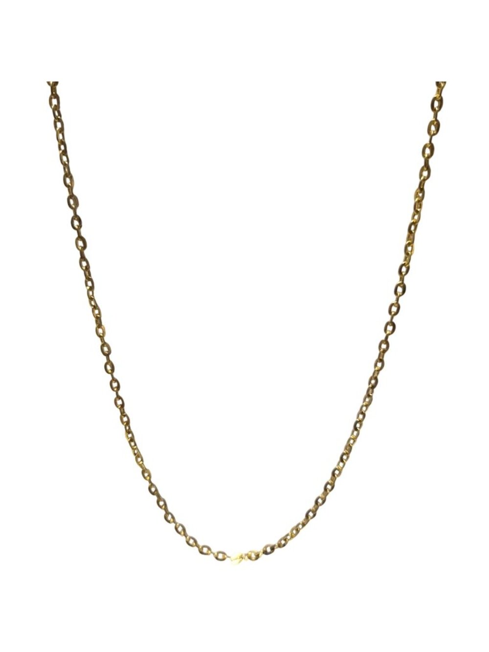 Vintage Curb Chain Necklace Gold Tone Classic Timeless Fashion Jewelry Women